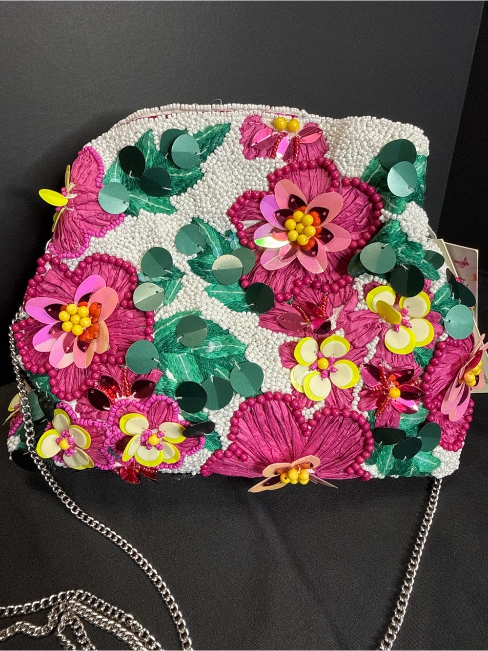 New Viral Beaded Purse Bag Made in India Summer Resort Novelty Floral Embroidery